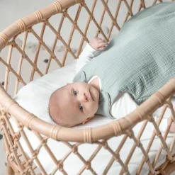 Julius Zöllner Muslin Babyslaapzak - Groen - Maat 62/68