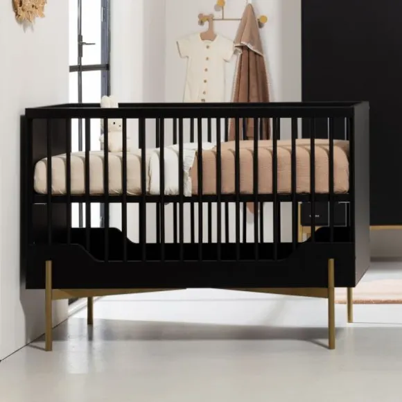 Kidsmill Boutique Babybed Zwart / Brass 60 x 120 cm