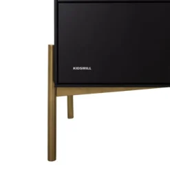 Kidsmill Boutique Babykamer Zwart / Brass | Bed 60 x 120 cm + Commode + Kast 2-Deurs