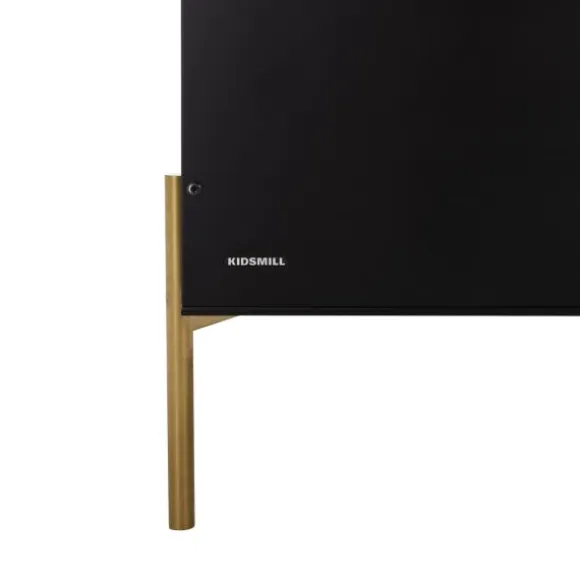 Kidsmill Boutique Babykamer Zwart / Brass | Bed 60 x 120 cm + Commode + Kast 2-Deurs