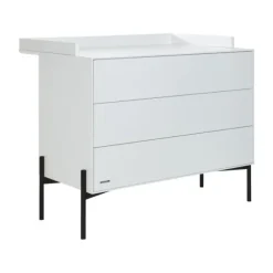 Kidsmill Boutique Babykamer Wit / Zwart | Bed 60 x 120 cm + Commode