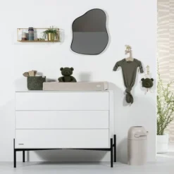 Kidsmill Boutique Babykamer Wit / Zwart | Bed 60 x 120 cm + Commode