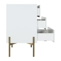 Kidsmill Boutique Babykamer Wit / Brass | Bed 60 x 120 cm + Commode
