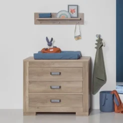 Kidsmill Brent Babykamer Oldwood | Bed 60 x 120 cm + Commode