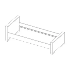 Kidsmill Brent Kinderkamer Oldwood | Bed 90 x 200 cm + Bureau
