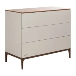 Kidsmill Intense Babykamer Oatmeal/Walnoot | Ledikant 60 x 120 cm + Commode