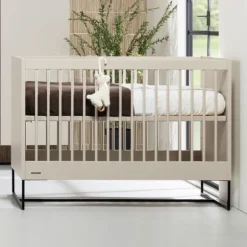 Kidsmill Intense II Babybed Mat Oatmeal - Zwart - 60 x 120 cm