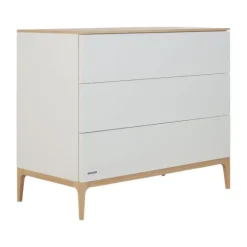 Kidsmill Intense II Babykamer Mat Wit / Eiken | Ledikant 60 x 120 cm + Commode