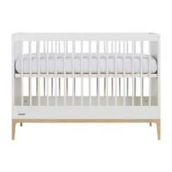 Kidsmill Intense II Babykamer Mat Wit / Eiken | Ledikant 60 x 120 cm + Commode