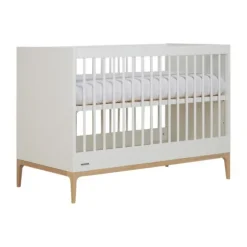 Kidsmill Intense II Babykamer Mat Wit / Eiken | Ledikant 60 x 120 cm + Commode