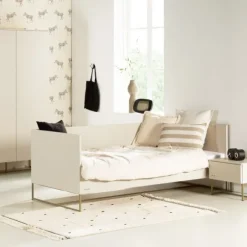 Kidsmill Intense II Bedbank 90 x 200 - Oatmeal / Patinated Brass
