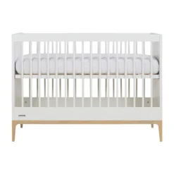 Kidsmill Intense II Ledikant - 60 x 120 cm - Mat Wit / Eiken