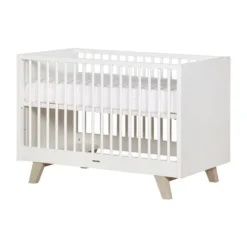 Kidsmill Lars Babykamer Wit / Naturel | Bed 60 x 120 cm + Commode