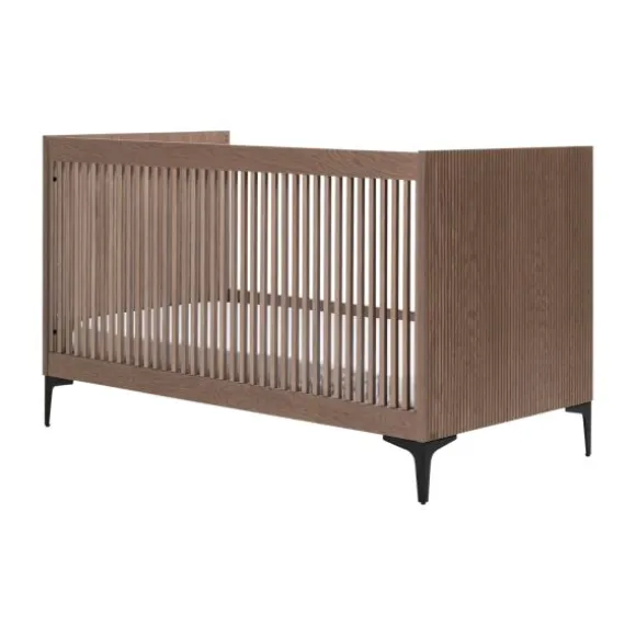 Kidsmill Levi Babykamer Incl. Rechte Potenset Walnoot | Ledikant 60 x 120 cm + Commode