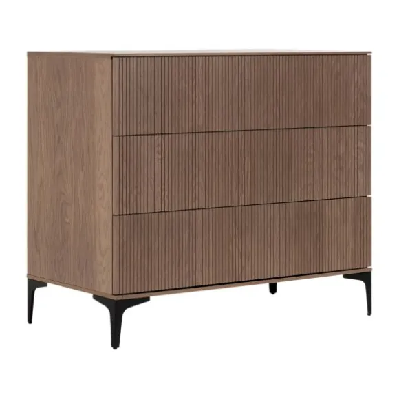 Kidsmill Levi Babykamer Incl. Rechte Potenset Walnoot | Ledikant 60 x 120 cm + Commode