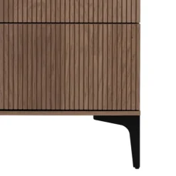 Kidsmill Levi Babykamer Incl. Rechte Potenset Walnoot | Ledikant 60 x 120 cm + Commode