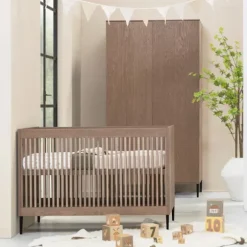 Kidsmill Levi Ledikant 60x120 cm - Ronde Poot - Walnoot