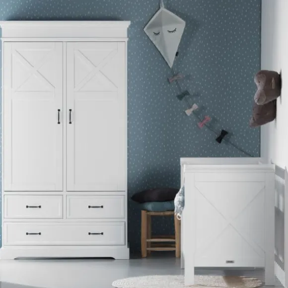 Kidsmill Savigno Kledingkast 2-Deurs Met Kruis Wit