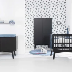 Kidsmill Sixties Babybed Zwart Mat 60 x 120 cm