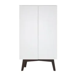 Kidsmill Sixties Babykamer Wit Mat / Walnoot | Bed 60 x 120 cm + Commode