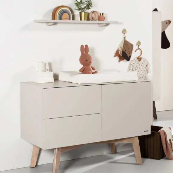 Kidsmill Sixties Ledikant 60 x 120 cm - Oatmeal / Eiken