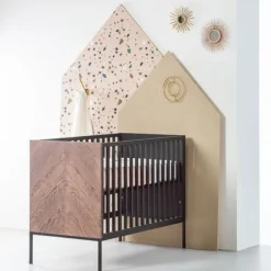 Kidsmill Vince Babybed Black / Oak 70 x 140 cm