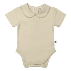 Klein Baby Oxford Tan Romper Korte Mouw - Mt. 50 - Beige