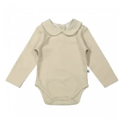 Klein Baby Oxford Tan Romper Lange Mouw - Mt. 50 - Beige