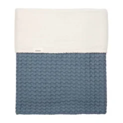 Koeka Amsterdam Wafel Ledikantdeken - maat 100 x 150 - Cotton Fleece - Bluestone