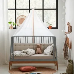 Leander Luna Babybed Grey / Oak 70 x 140 cm