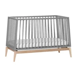 Leander Luna Babybed Grey / Oak 60 x 120 cm