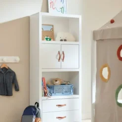 LIFETIME Boekenkast - Wit - 4 Vakken