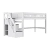 LIFETIME Breeze Halfhoogslaper Met Trapkast - Wit