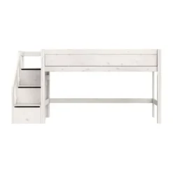 LIFETIME Kidsrooms Halfhoogslaper met Trapkast – 90x200 cm – Premium Rolbodem