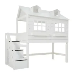 LIFETIME Kidsrooms Halfhoogslaper Lakehouse Luxe Wit Gelakt