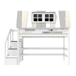 LIFETIME Kidsrooms Hoogslaper - My Hangout - 90x200 cm - Whitewash