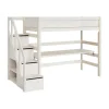 LIFETIME Kidsrooms Hoogslaper Met Trapkast Whitewash