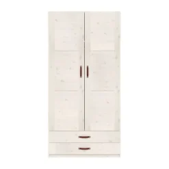 LIFETIME Kidsrooms Kledingkast 2-Deurs - 2 Laden - White Wash