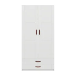 LIFETIME Kidsrooms Kledingkast 2-Deurs - 2 Laden - White Wash