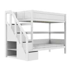LIFETIME Kidsrooms Stapelbed met Trapkast – 90×200 cm – Premium Rolbodem