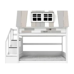 Life Time Laag Huisbed My Hangout - White Wash - Luxe Lattenbodem