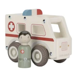 Little Dutch Ambulance Inclusief Pegdoll – Hout