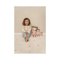 Little Dutch Little Pink Flowers Knuffelpop - Rosa - 50 cm