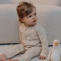 Little Dutch Één-delige Pyjama - Natural Stripes - 50/56