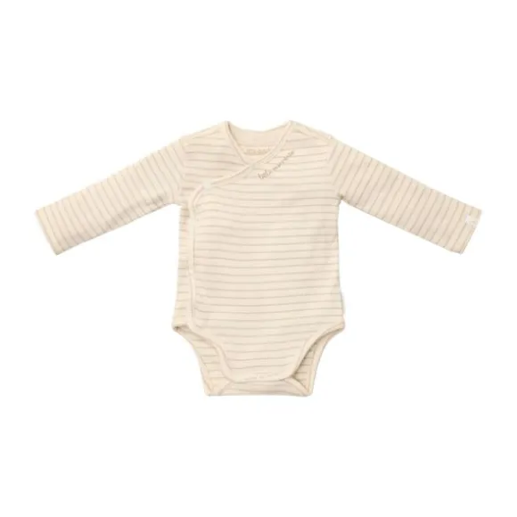 Little Dutch Stripe Lange Mouw T-Shirt - Maat 50 - Soft Beige