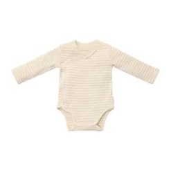 Little Dutch Stripe Lange Mouw T-Shirt - Maat 50 - Soft Beige