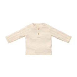 Little Dutch Stripe Lange Mouw Overslag Romper - Maat 44 - Soft Beige