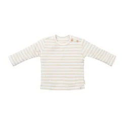Little Dutch Stripe T-shirt - Lange Mouw - Mt. 50 – Zand/Wit