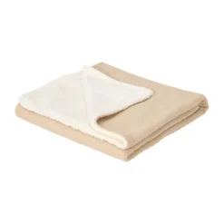 Little Dutch Wiegdeken Gebreid/Fleece - Pure - 70 x 100 cm - Soft Beige