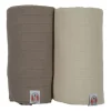 Lodger Hydrofieldoek - 2 Stuks - 110 x 110 cm - Birch / Buffalo
